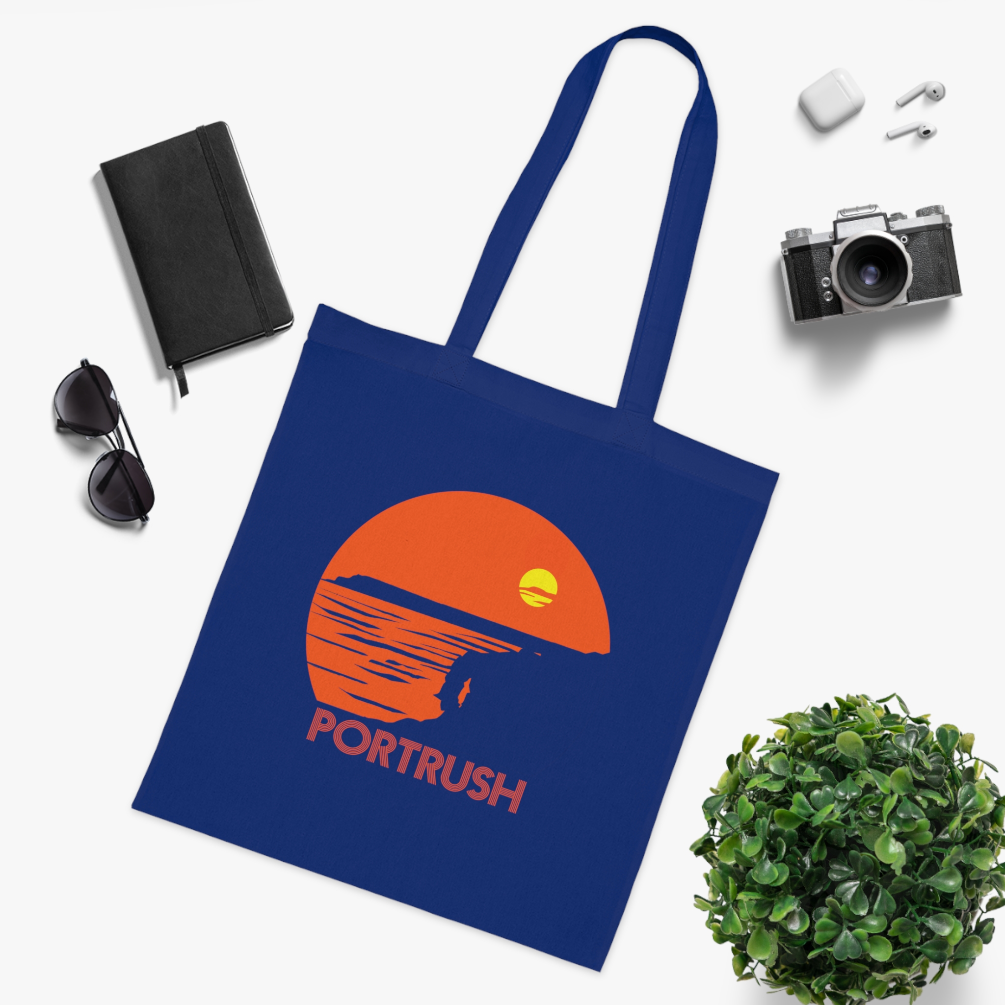 Portrush Sunrise Cotton Tote — Beach Sunset Graphic Tote Bag - Image 10