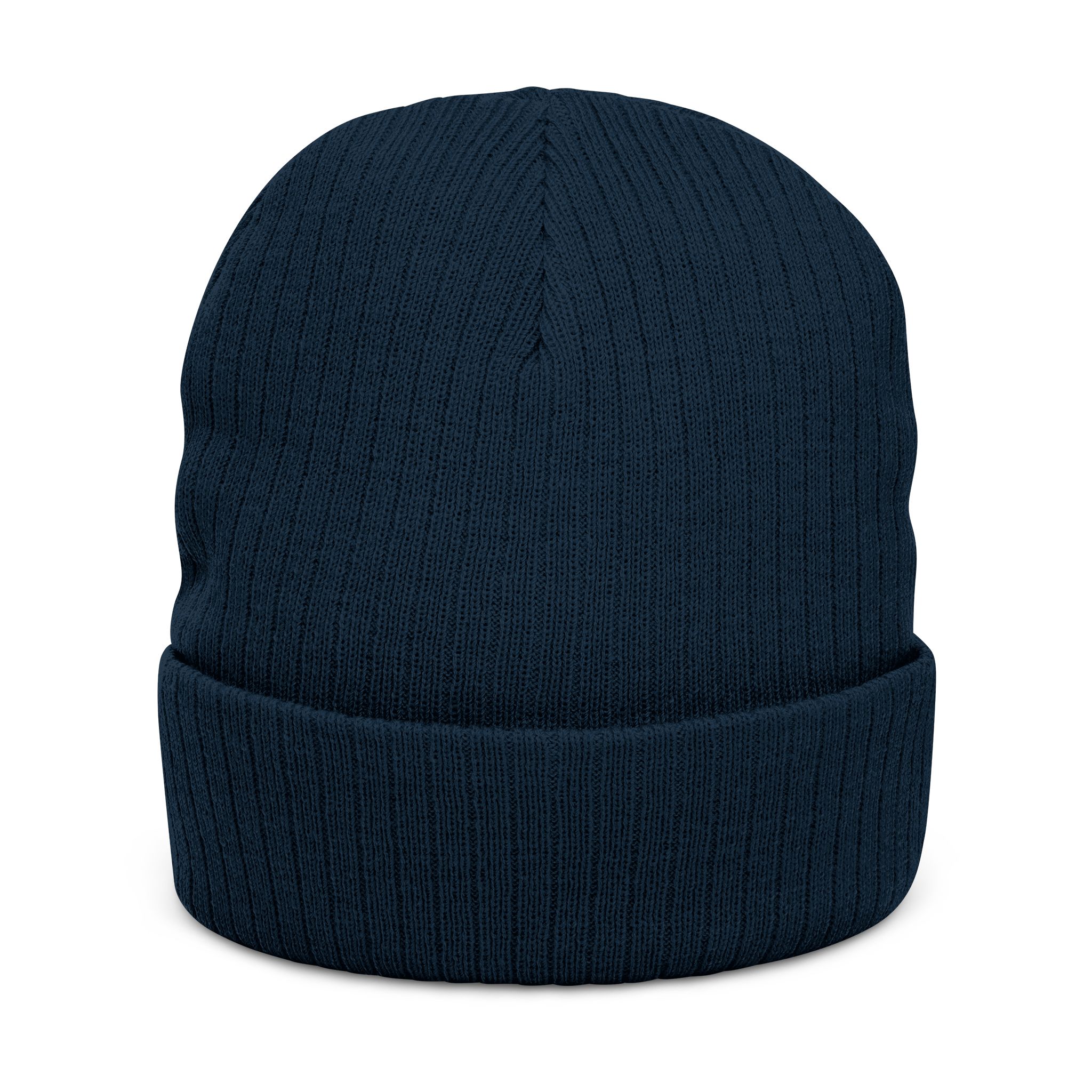 Embroidered 'Coastal Vibes' Ribbed Knit Beanie — Cozy Black Winter Hat - Image 10