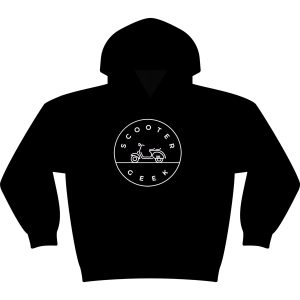 Scooter Geek Hoodie - Vintage Vespa Circle Logo Pullover