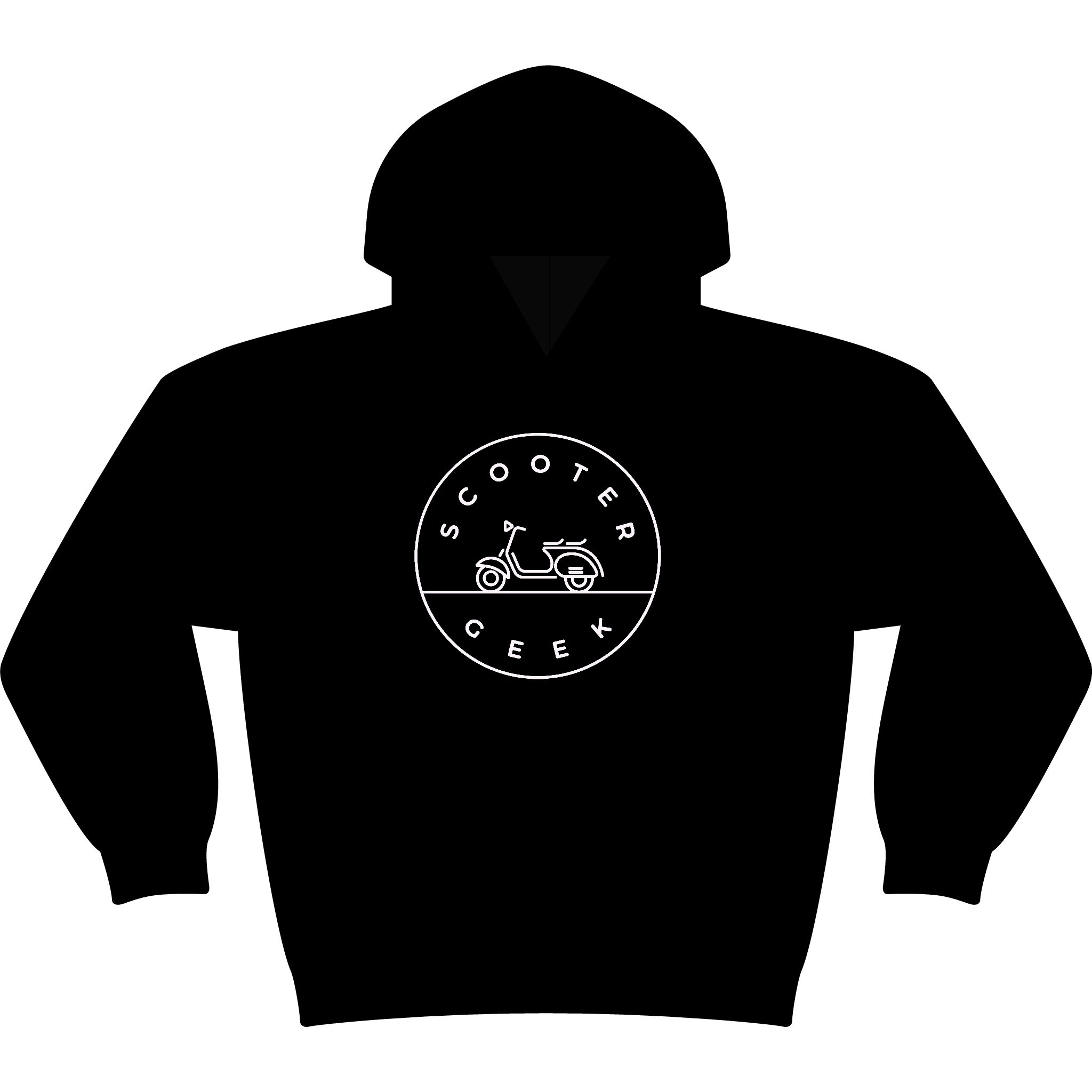Scooter Geek Hoodie - Vintage Vespa Circle Logo Pullover