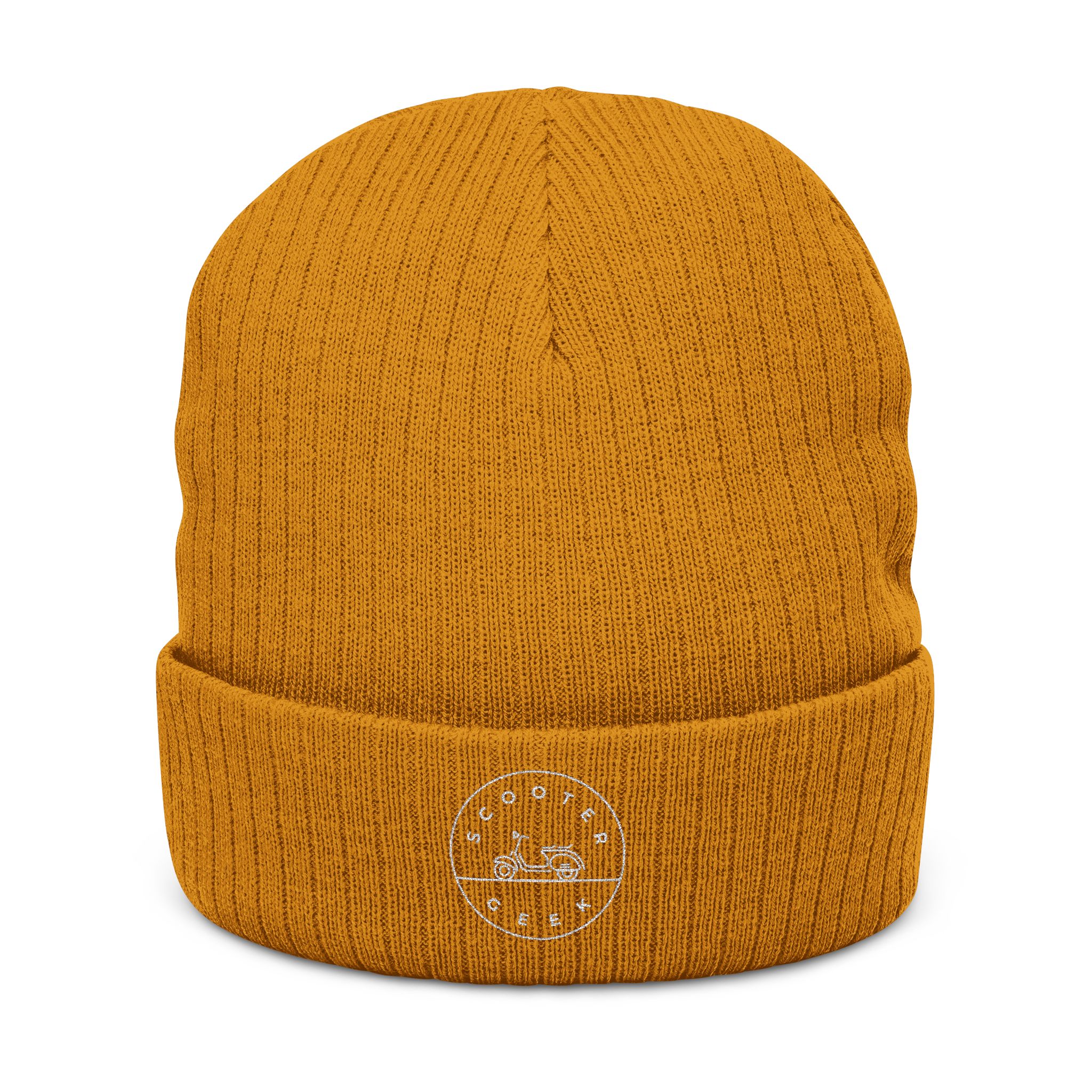 Embroidered 'Coastal Vibes' Ribbed Knit Beanie — Cozy Black Winter Hat - Image 5