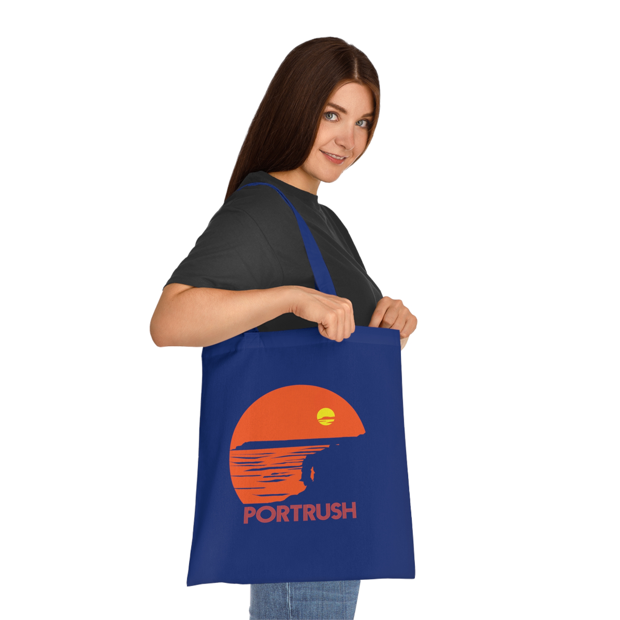 Portrush Sunrise Cotton Tote — Beach Sunset Graphic Tote Bag - Image 11