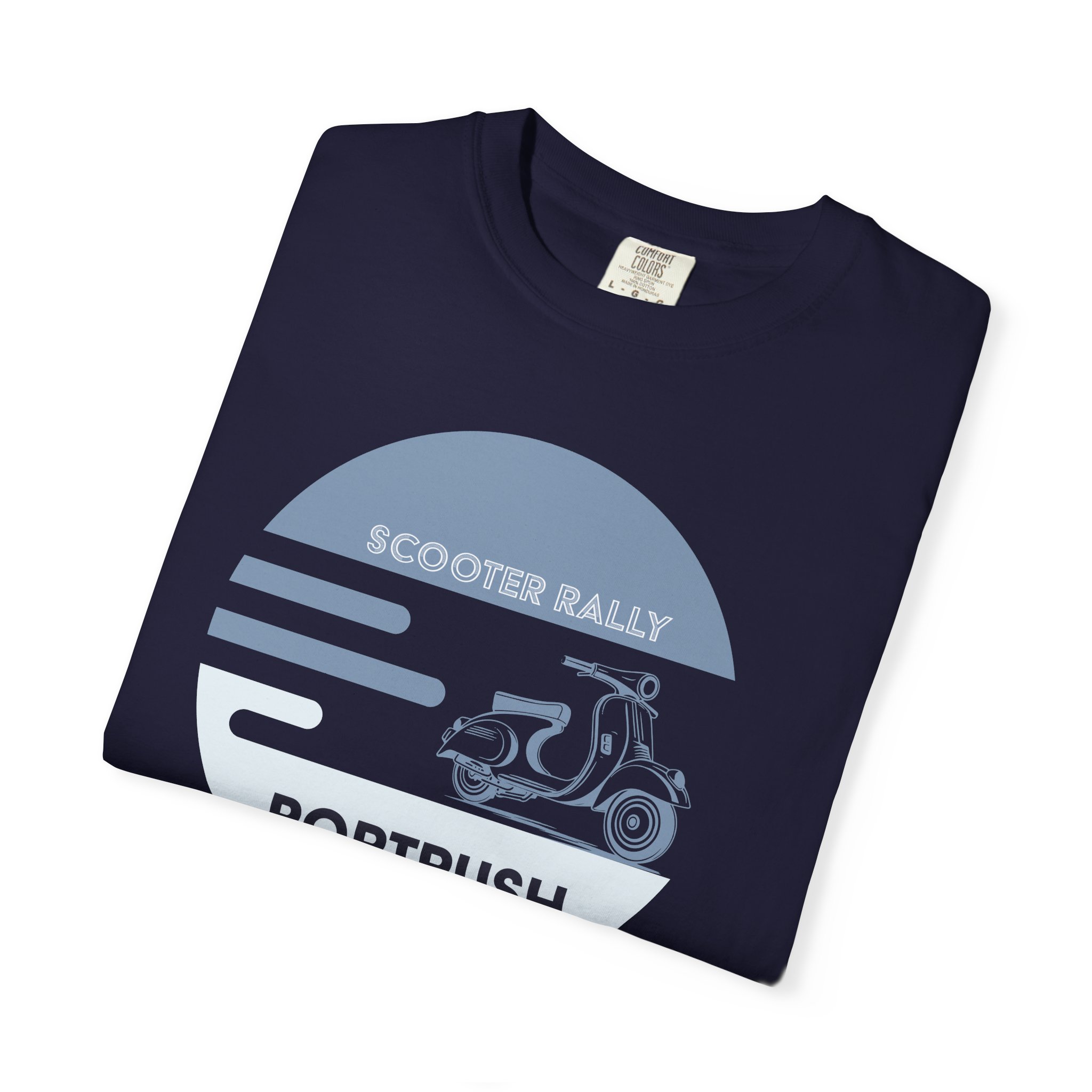 Portrush Scooter Rally T‑Shirt – Vintage Coastal Vespa Tee - Image 7