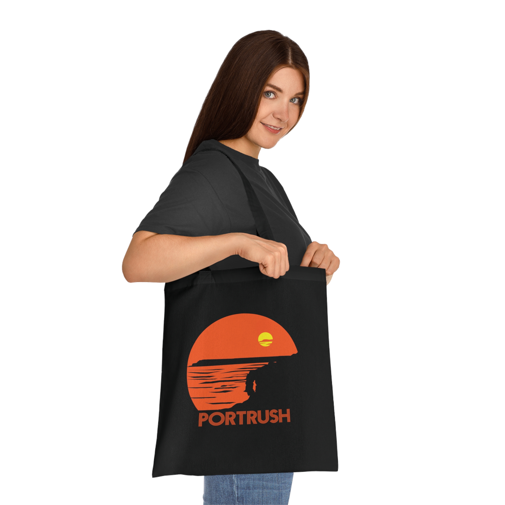 Portrush Sunrise Cotton Tote — Beach Sunset Graphic Tote Bag - Image 19