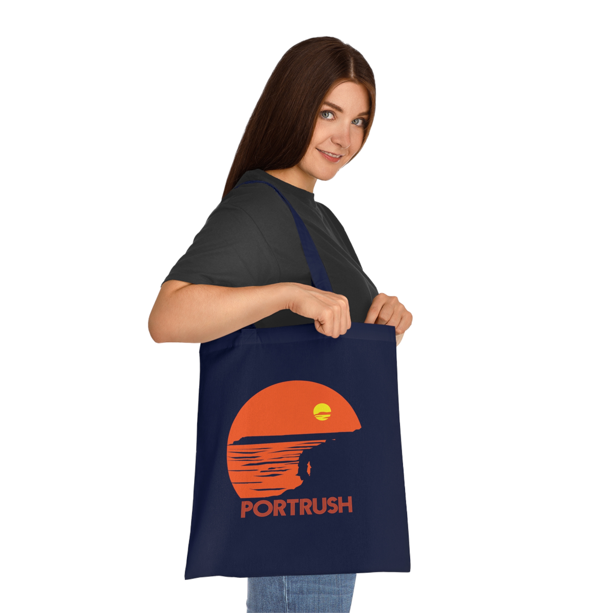 Portrush Sunrise Cotton Tote — Beach Sunset Graphic Tote Bag - Image 15