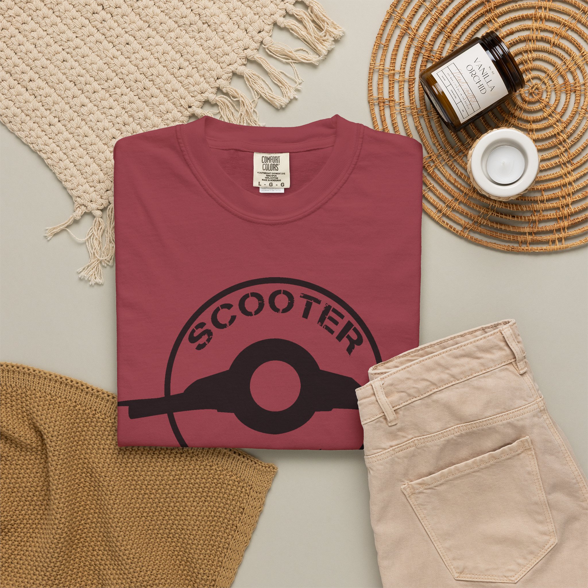 Scooter Geek T-Shirt — Vintage Scooter Helmet Logo Tee - Image 48