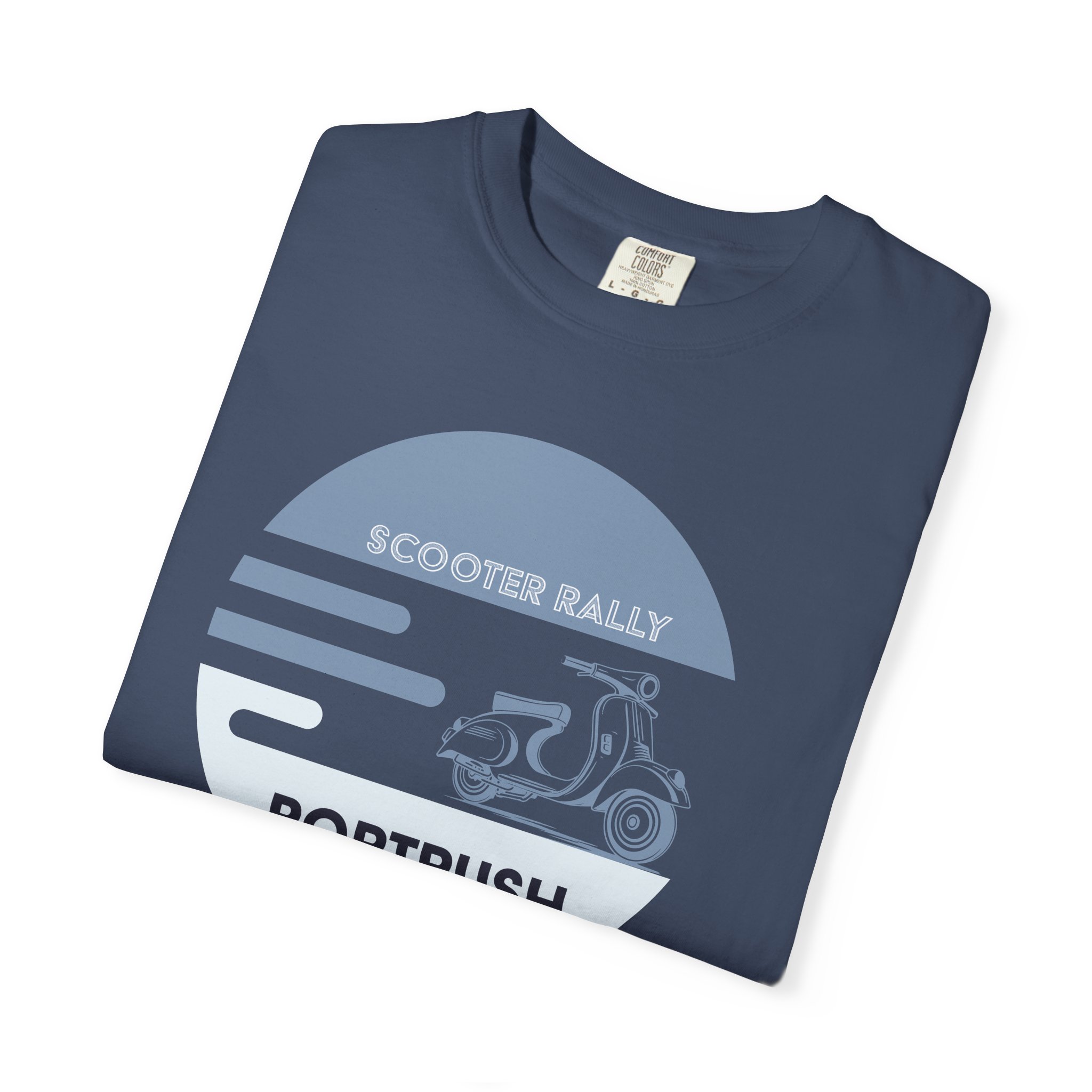 Portrush Scooter Rally T‑Shirt – Vintage Coastal Vespa Tee - Image 3