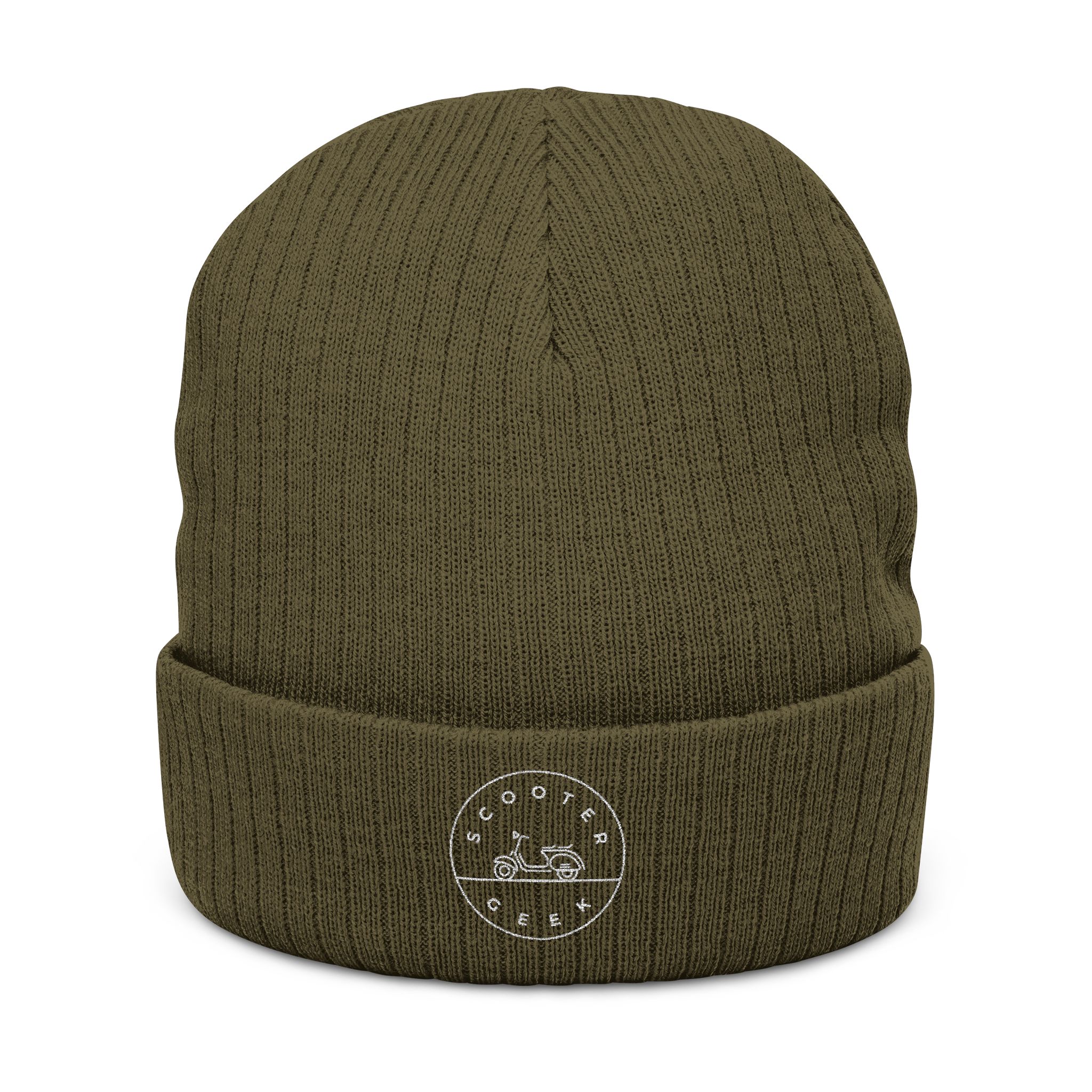 Embroidered 'Coastal Vibes' Ribbed Knit Beanie — Cozy Black Winter Hat - Image 7