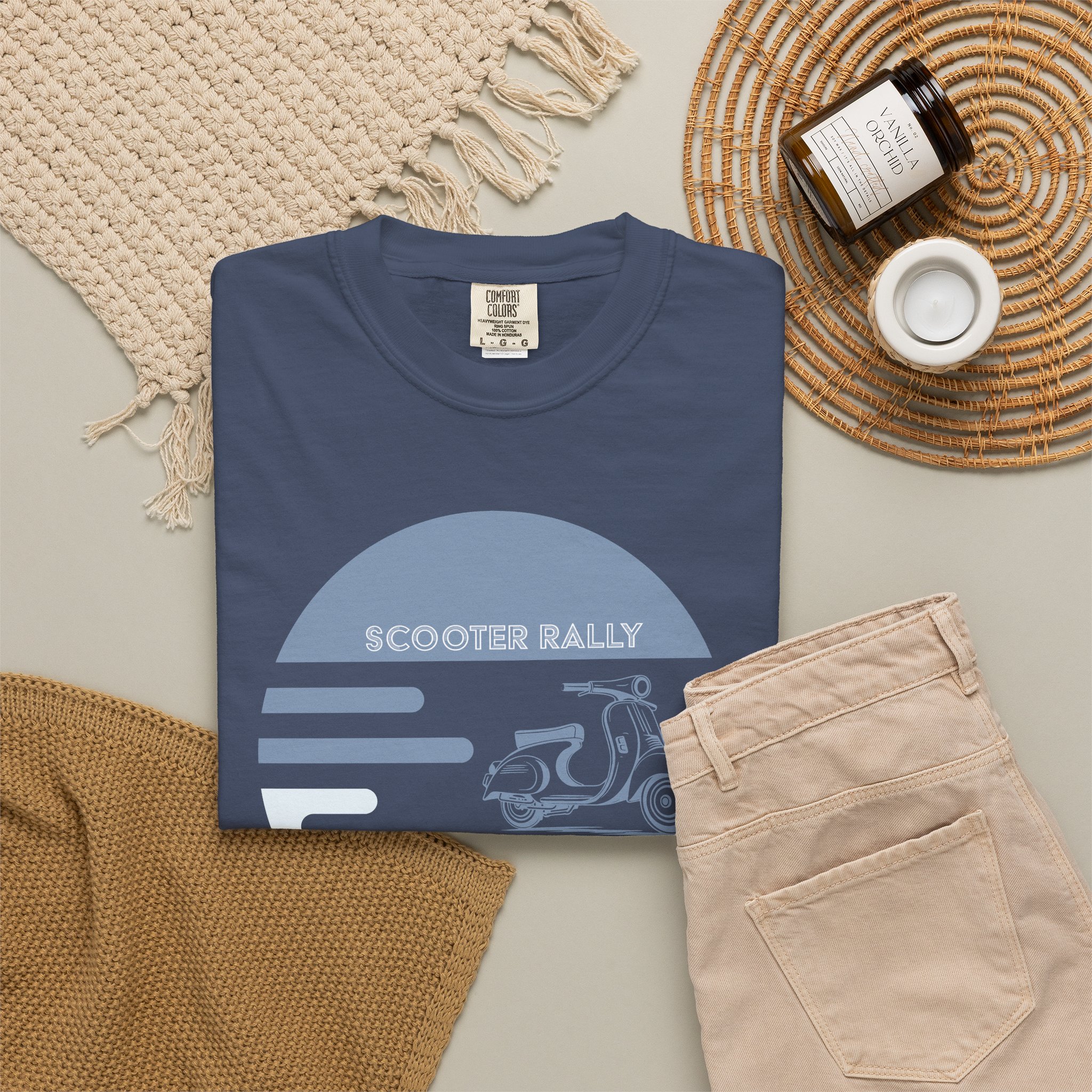 Portrush Scooter Rally T‑Shirt – Vintage Coastal Vespa Tee - Image 4