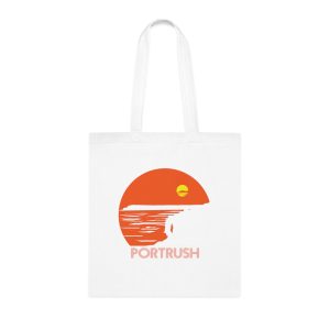 Portrush Sunrise Cotton Tote — Beach Sunset Graphic Tote Bag