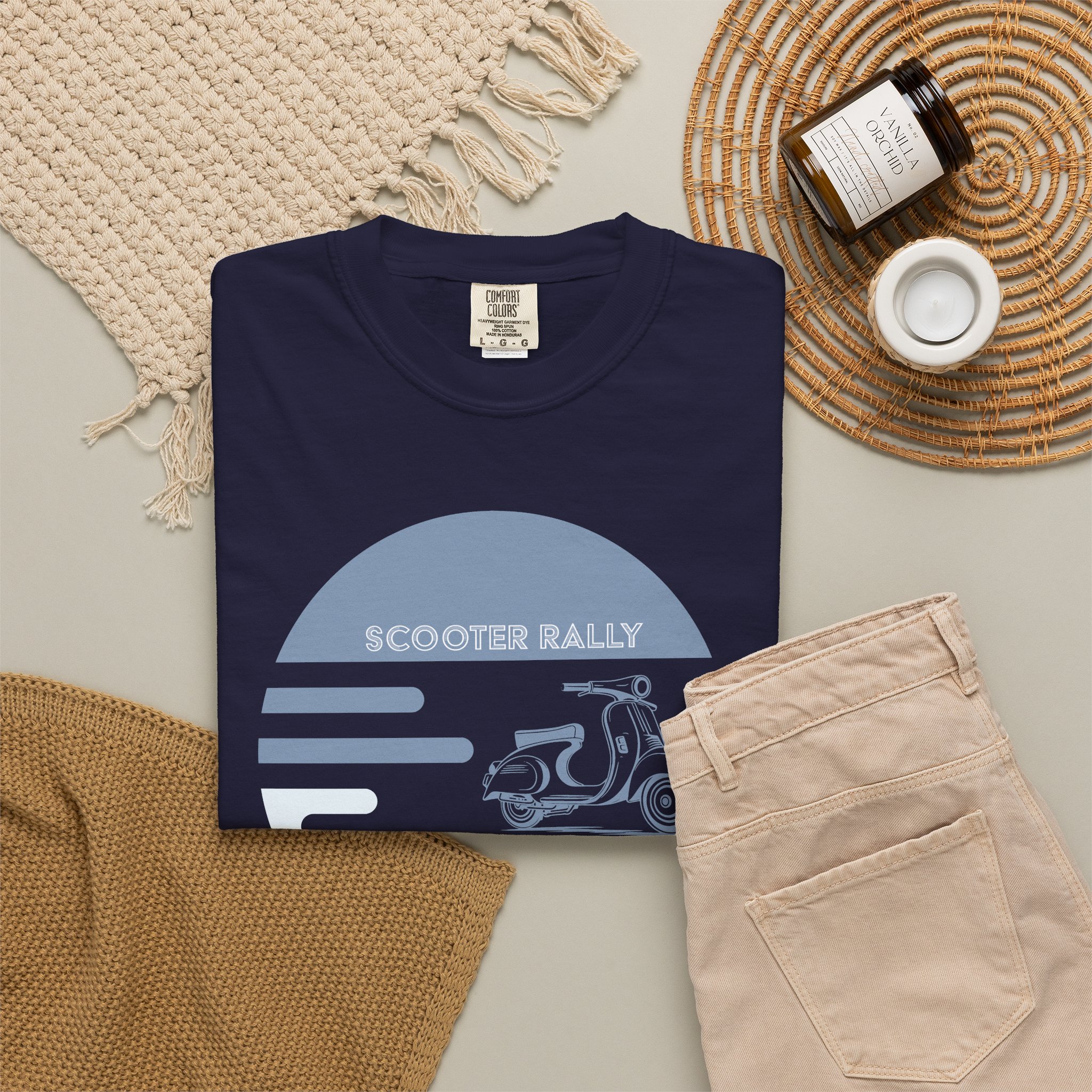 Portrush Scooter Rally T‑Shirt – Vintage Coastal Vespa Tee - Image 8