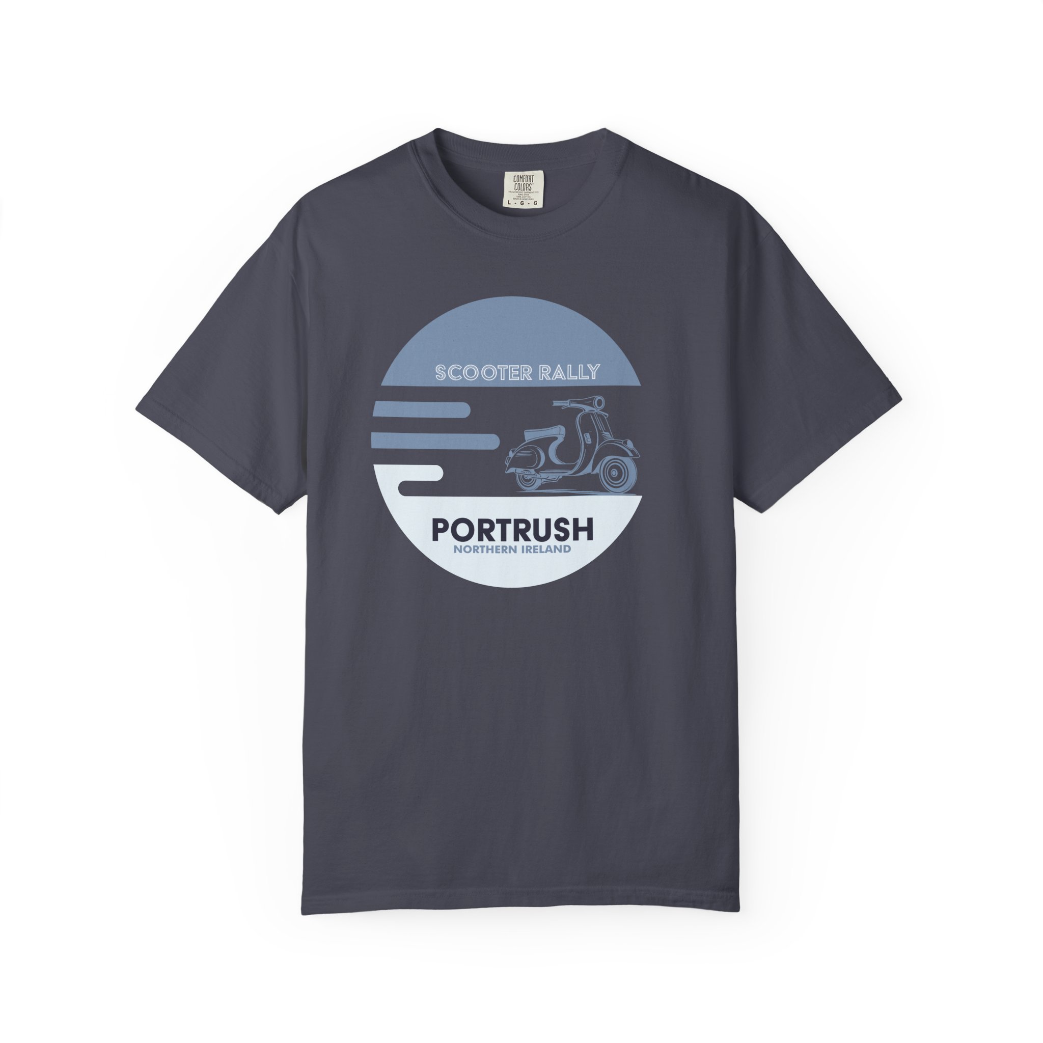Portrush Scooter Rally T‑Shirt – Vintage Coastal Vespa Tee - Image 21